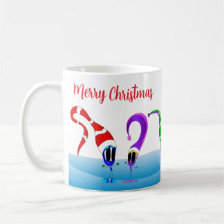 Caneca De Café Colorful Christmas Cartoon