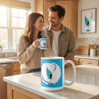 Caneca De Café Colorful Cute Quirky Cartoon Character