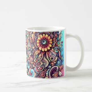 Caneca De Café Colorful doodle