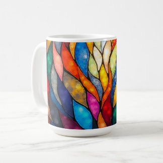 Caneca De Café Colorful flames.