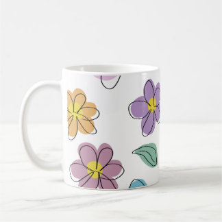 Caneca De Café Colorful floral print
