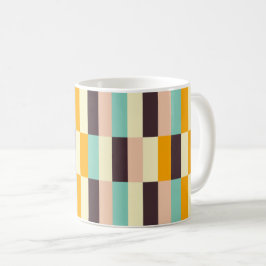Caneca De Café Colorful geometric pattern with vertical stripes 