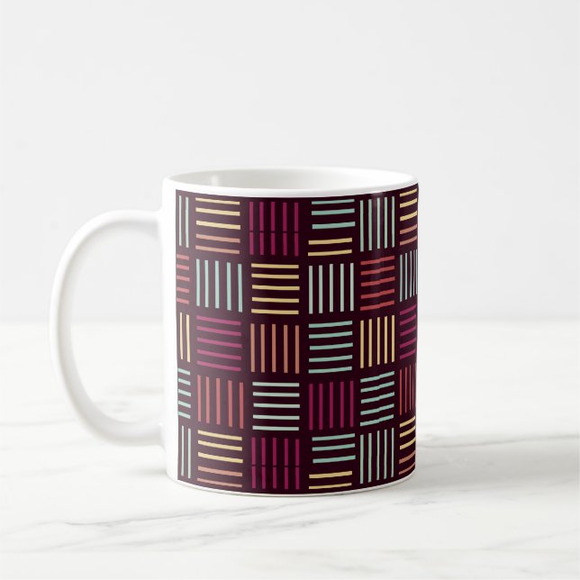 Caneca De Café Colorful Lines Squared (Esquerda)
