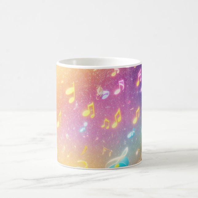 Caneca De Café Colorful Music Notes Fantasy Mug (Centro)