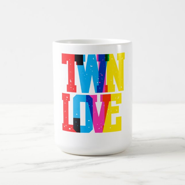 Caneca De Café Colorful Twin Love  (Centro)