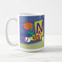 Caneca De Café Colorful Unique Retro Vacay Mode
