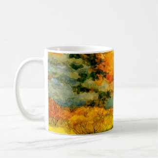 Caneca De Café Colorful vibrant hand drawn watercolor sketch draw