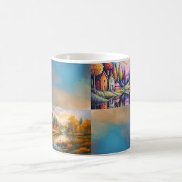 Caneca De Café Colorful Village Mug