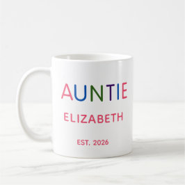 Caneca de Café Colorida com Nome Personalizado e D