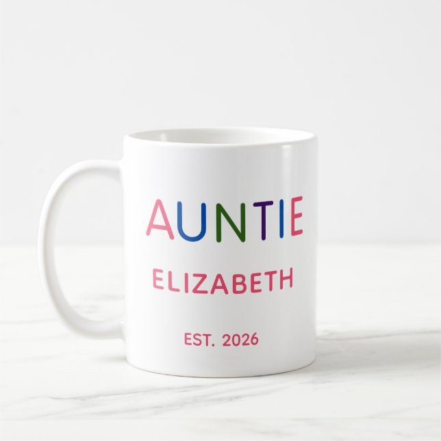 Caneca de Café Colorida com Nome Personalizado e D (Esquerda)
