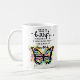Caneca De Café Colorida da Borboleta Inspiracional