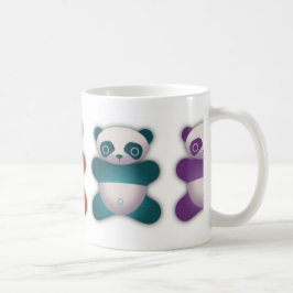 Caneca de café colorida da panda