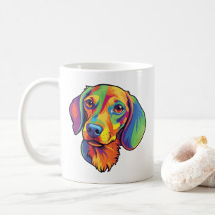 Caneca De Café Colorida Dachshund