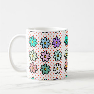 Caneca De Café Colorida Daisy