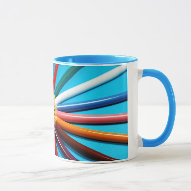 Caneca de café colorida do impressão do pastel do (Direita)
