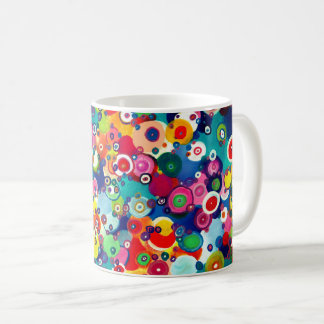 Caneca De Café Colorida e feliz círculo original
