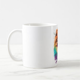 Caneca De Café Colorida Kawaii Pomerânia Hipster 1