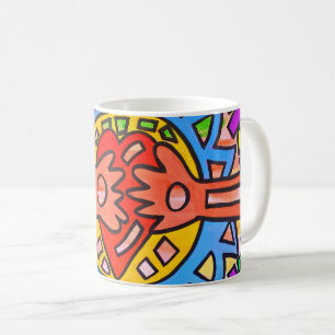 Caneca De Café Colorida Love Mug de Tamara Diaz Art