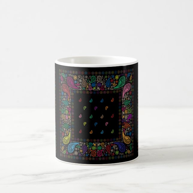 Caneca De Café Colorida Paisley Design (Centro)
