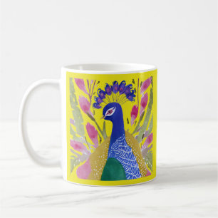 Caneca De Café Colorida Peacock