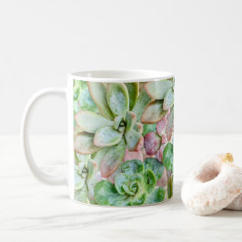 Caneca De Café Colorida Suculenta
