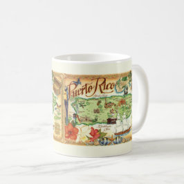 Caneca De Café Colorida Vintage Porto Rico