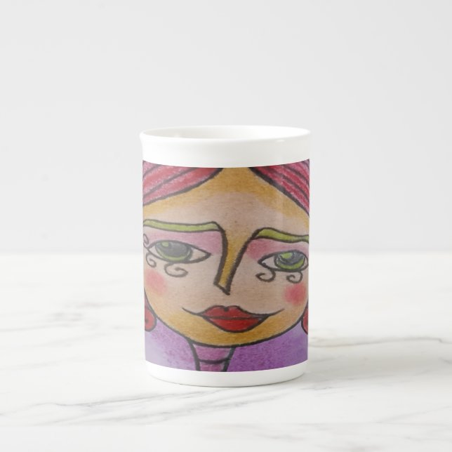 Caneca de café (Colorida Whimsical 03) (Frente)