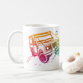 Caneca De Café Colorido 1 jipe 3D