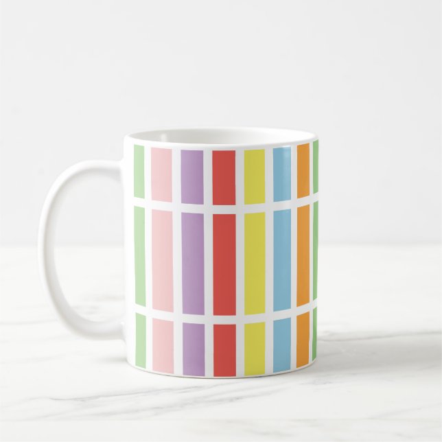 Caneca De Café Colorido Matizes Pastel (Esquerda)