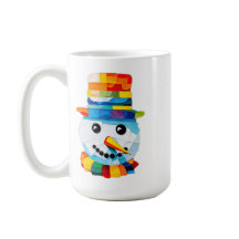 Colorido Snowman - Papel Tecido de Snowman - Natal