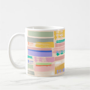 Caneca De Café Colorir Formas de Corte Aestética Café