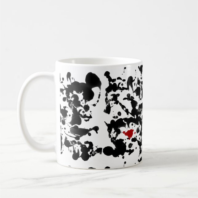 Caneca De Café colorir minha vida / Farbklekse | Tinta preta (Esquerda)