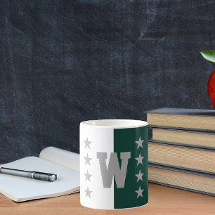 Caneca De Café Colors Hunter Green & White