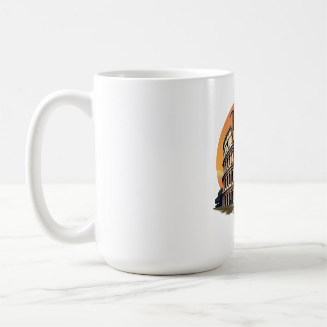 Caneca De Café Colosseum Roma Viagens vintage (Esquerda)