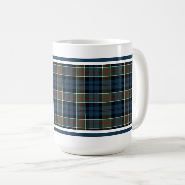 Caneca De Café Colquhoun - Calhoun Clan Tartan (Frente Esquerda)