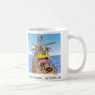Caneca De Café "Columbus descobre ... seu lado feminino"