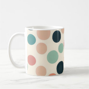 Caneca De Café Colunas Retroativas Estilo de Vintagem do Bolinhas