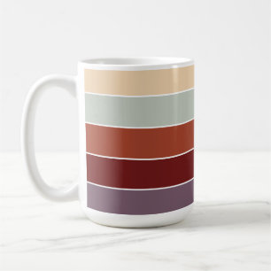 Caneca De Café Colunas Sólidas Simples com faixas Quentes de Outo