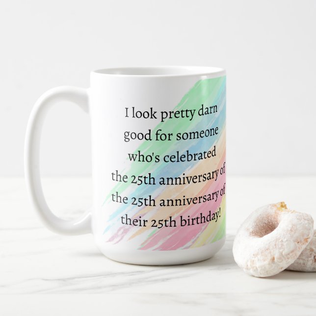 Caneca De Café Com 75 anos ou mais (Com Donut)