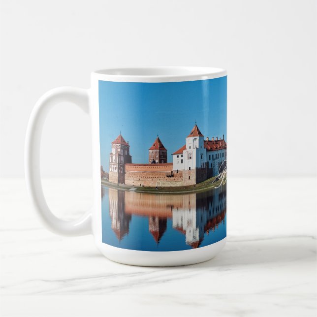 Caneca de Café com a arquitetura do Castelo de Mir (Esquerda)