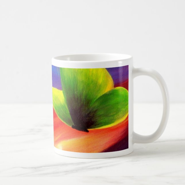 Caneca de café com a arte da pintura da borboleta (Direita)