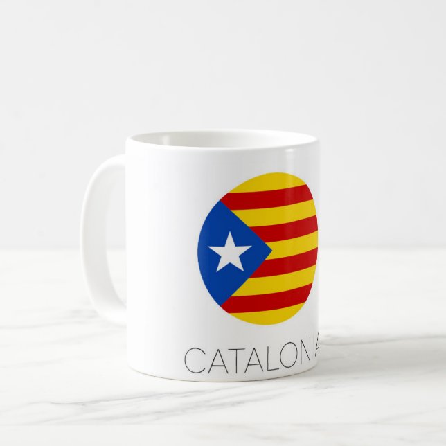 Caneca de café com a bandeira da Catalunha (Frente Esquerda)