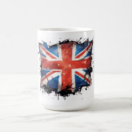 Caneca de café com a bandeira do Reino Unido