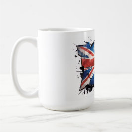 Caneca de café com a bandeira do Reino Unido