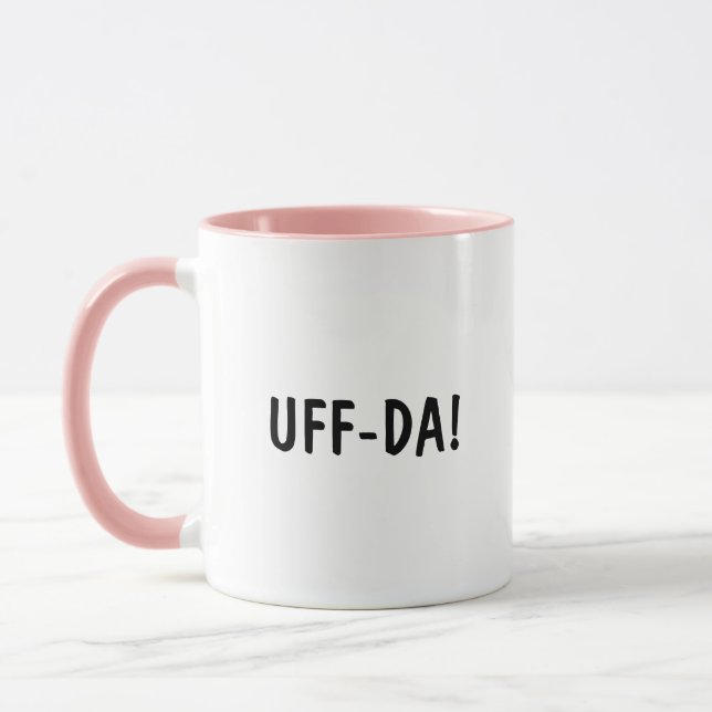 Caneca de café com a divertida frase norueguesa UF (Esquerda)
