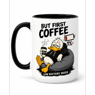 CANECA DE CAFÉ COM A FRASE ENGRAÇADA 'MAS PRIMEIRO