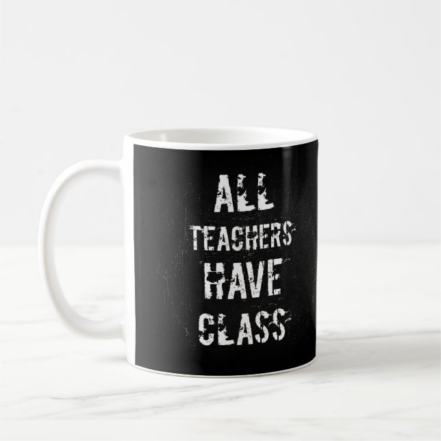 Caneca de café com a inscrição TODOS OS PROFESSORE (Esquerda)
