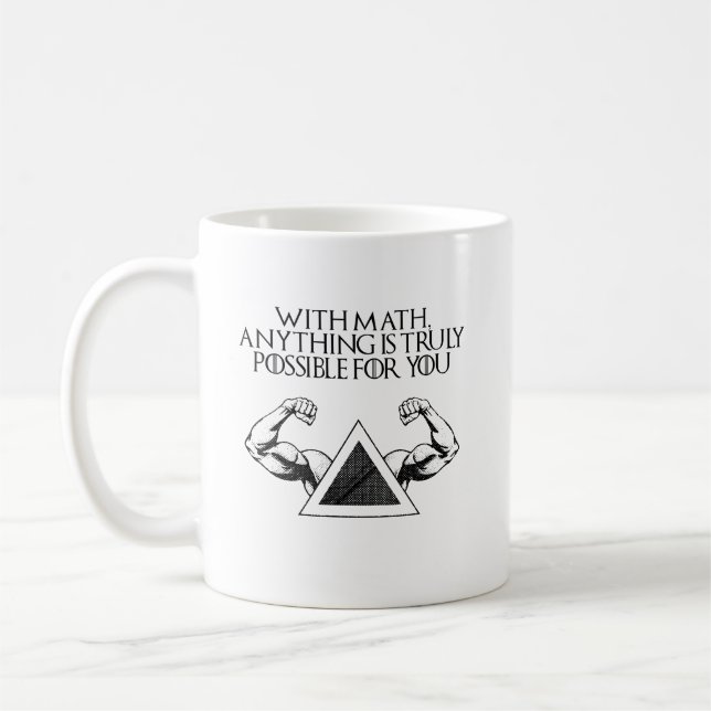 Caneca De Café Com a Matemática Qualquer Coisa É Realmente Possív (Esquerda)
