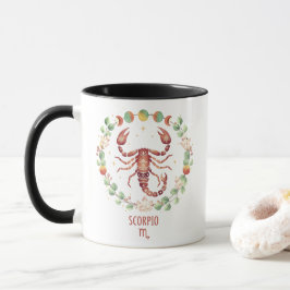 Caneca de café com água-forte boho signo de Escorp