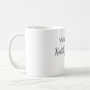 Caneca De Café Com amor adicione nome de casal casamento simples